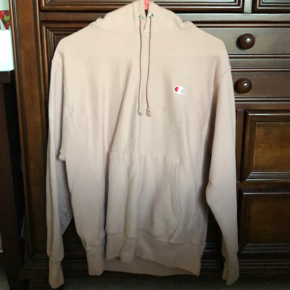 Rose gold/ tan champion hoodie
